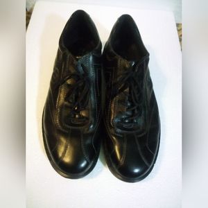 ECCO Soft Leather Slip Resistant Shoes Sneakers EU Men's Size 47 Black